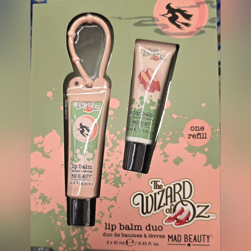 The Wizard of Oz Mad Beauty Lip Balm Duo – Strawberry & Coconut